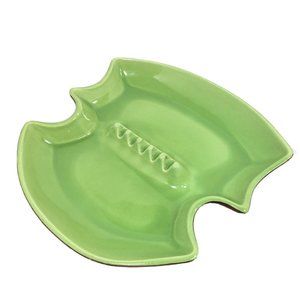 Vtg Sequoia Ware Mid Century Modern Lime Green Glazed Ashtray 8005 USA MCM